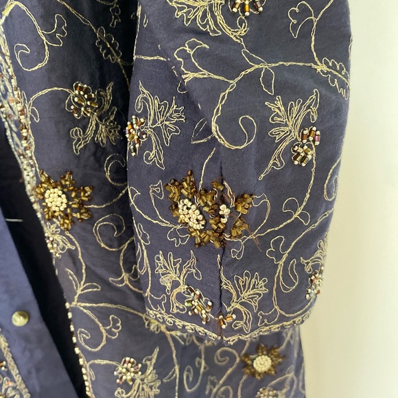 Traditional Indian Beaded Wedding Sherwani & Pants - Picture 4 of 8